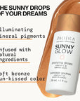 Pacifica Sunny Glow Liquid Face Bronzer Drops - Face Makeup Bronzing For Face & Cheeks for Instant Sun-Kissed Glow - Vitamin C & Glycolic Acid Infused Liquid Bronzer Illuminating Highlighting Clean