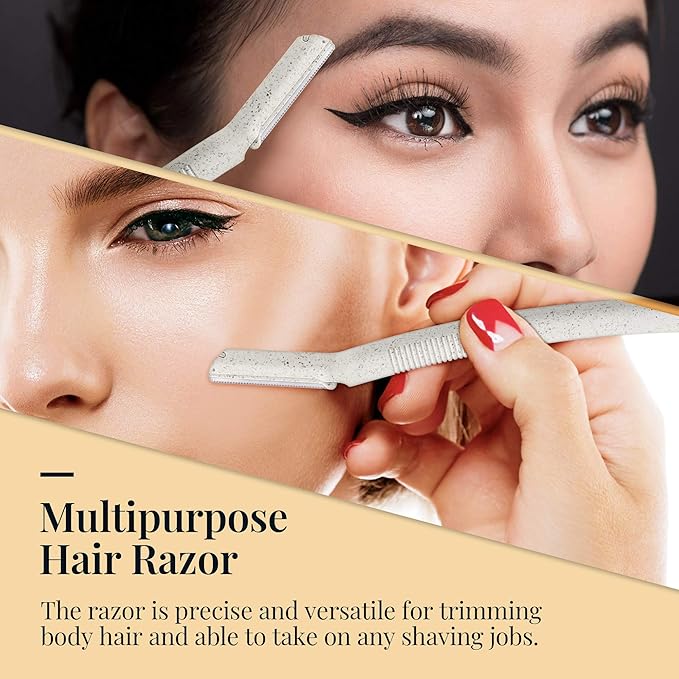 ennva Eyebrow & Facial Hair Razor | Multipurpose Dermaplane Trimmer | Disposable Blades - 12pcs