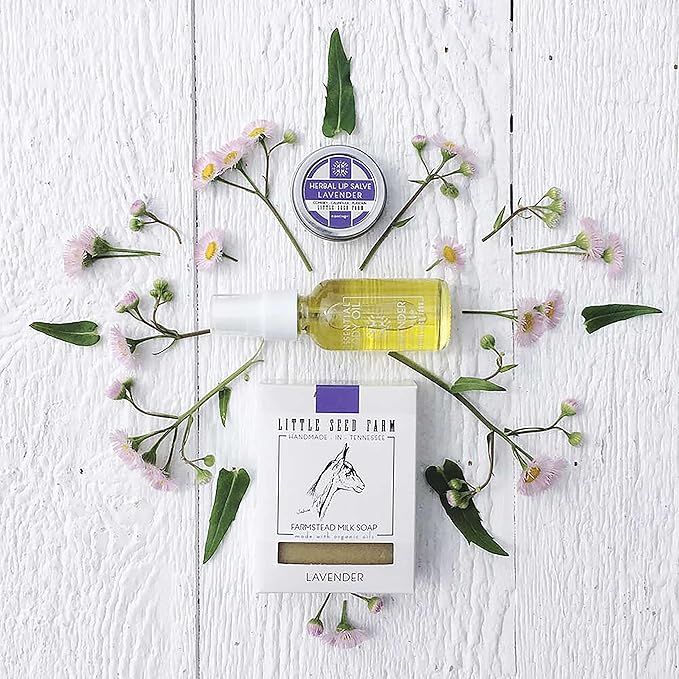 Little Seed Farm Organic Goat’s Milk Soap – 3 Pack of Lavender Facial and Body Soap Bars – Natural, Handmade and Cruelty Free – Calming and Relaxing – Suitable for Sensitive Skin, Net Wt. 4.75oz