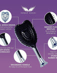 Tangle Angel Detangling Hair Brush - Anti Static Tangle Taming Brush with Soft Bristles - Heat & Water Resistant Pro Detangler Hairbrushes for Women for Fine, Thick, Wavy, & Curly Hair - Titanium