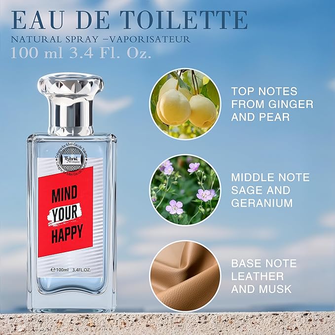 Hybrid & Company Mens 2 Pcs Mind Your Happy Young Into Infinity Eau De Perfum Vaporisateur Natural Spray