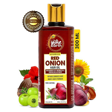 Advanced Red Onion Hair Growth Oil with Redensyl – Infused with 31+ Powerful Natural Herbs & Extracts Including Bhringraj, Tea Tree, Rosemary, Jojoba & Argan Oil - Anti Hair Fall & Hair Regrowth Oil