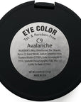 Avalanche Medium Royal Blue Denim Metallic Shimmering Smokey Eye Pressed Powder Single Vegan Eyeshadow; Talc, Paraben & Cruelty Free