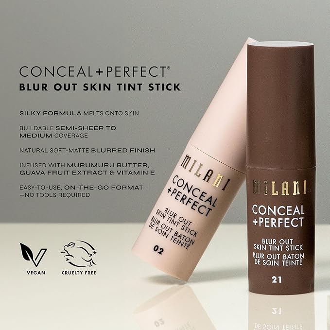 Milani Conceal + Perfect - Skin Tint Stick, Blur Out Tinted Moisturizer Makeup, Shade 11