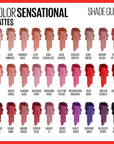 Maybelline Color Sensational Lipstick, Lip Makeup, Matte Finish, Hydrating Lipstick, Nude, Pink, Red, Plum Lip Color, Lust for Blush, 1 Count