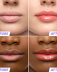Wonderskin Lip Oil Rehab Serum - Tinted Lip Oil for Women, Hydrating, Moisturizing, and Non-Sticky Bright Red Tint Serum for Dry Lips (Flirt)