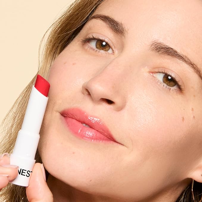 Honest Beauty Moisturizing Vegan Tinted Lip Balm | Antioxidant-rich Acai Extracts + Avocado Oil | Paraben Free + Cruelty Free | Blood Orange