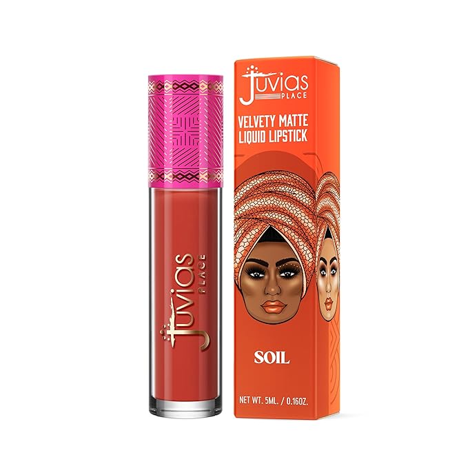 Juvia's Place Velvety Matte Liquid Lipstick Soil - Hydrating, Long-Wearing, Velvety Soft & Feather Light - Hyperpigmented Creamy Matte Lipstick for Women