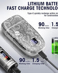 Suttik Foil Shavers for Men Electric Razor, Clippers and Trimmer for Men with LED Display, Waterproof
