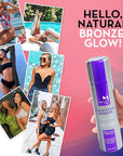Mystic Tan Sunless Self Tanner Airbrush Spray Tan with Bronzer - Island-Kyssed, 6 Ounces