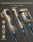 Hair Clippers & Trimmers Set for Men Professional, Waterproof Electric Razor Foil Shaver for Men Face Beard, Cordless for Hair Cutting, 4-Speed Setting, LED Battery Display, Barber or Home Use
