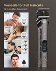 Hair Clippers for Men Professional, Cordless Hair Clippers for Hair Cutting, Mens Clippers and Trimmers Set, Electric Hair Trimmer for Men with Package Box (Gray)
