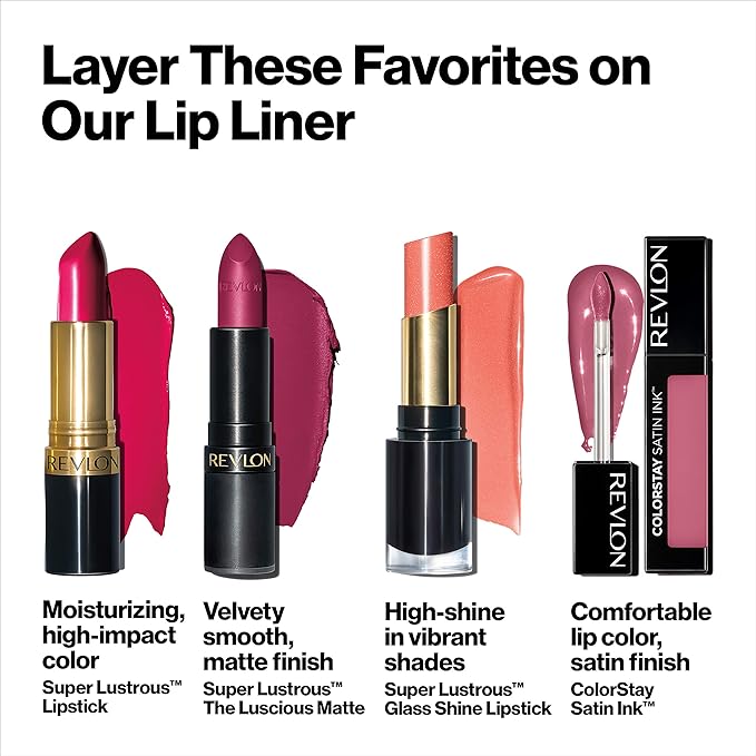 Revlon ColorStay Lipliner with Sharpener, Reds 100, 0.01 Lipline 28 g
