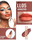 Oulac Waterproof Lipliner Pencil - Smooth and Creamy, Retractable Lip Makeup for Precision Application, Vegan & Cruelty-Free, LL05 Seductive