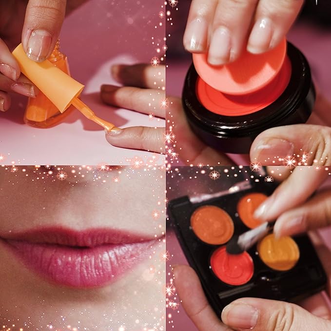 Miraculous Ladybug Kids Makeup Set - 10 Piece Bag with Nail Polish, Hair Chalk, Stickers & More - Safe, Non-Toxic Pretend Play Cosmetics - Rena Rouge Themed Makeup Kit for Children