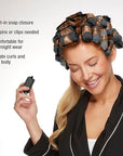 Conair Foam Hair Rollers - Heatless Curlers - Heatless Curls -Foam Rollers - Black & Gray - Assorted Sizes - 48 Count w/storage case