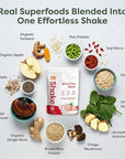 310 Nutrition All-In-One Meal Replacement Shake Powder - Plant-Based Protein Protein Powder with High-Fiber, Probiotics, Digestive Enzymes & Adaptogens - Low Carb Vegan Keto Friendly Superfoods Smoothie - Peppermint Swirl - 28 Servings