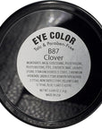Clover Shimmering Emerald Green Yellow Gold Flecked Forest Pressed Powder Single Vegan Eyeshadow; Talc, Paraben & Cruelty Free