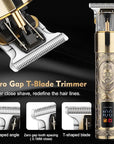Professional Hair Clippers for Man,Electric Shavers Razor T-Blade Hair Trimmer, Men’s Grooming Kit Cordless Barber Trimmer Bald Shavers with 4 Guides & 3 Foil Head (Bronze)