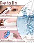 gurelax Eyebrow Trimmer for Women,Electric Eyebrow Hair Remover, Painless Brow Razor Shaper with LED Light, USB Rechargeable, Eye Brow and Face Epilator for Ladies(White)