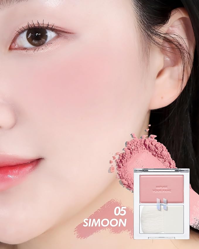 HOLIKA HOLIKA Infusing Blush with Brush - Lightweight,
