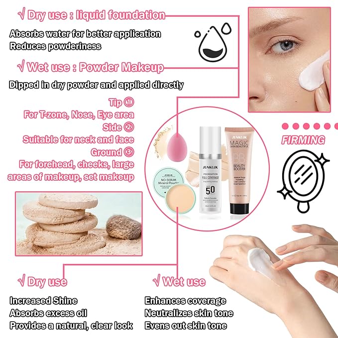 Color Changing Foundation Set,Full Coverage Foundation Liquid Foundation