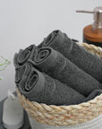 Tens Towels Pack of 12 Washcloths, 12 x 12 Inches, Lighter Weight, Quick to Dry, Super Soft & Absorbent, Gentle Face Towels, Hotel Quality, Perfect for Bathroom, Gym, Spa (Dark Grey, 12 Pack)