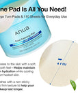 Anua 8 Hyaluronic Acid Catechin Calming Pad, Pore Care & Cooling Effect with Korean Toner pad, Quick & Easy Hydrating Daily Face Mask, Makeup Prep Routine, Korean Skin Care (185ml,110 Pads)
