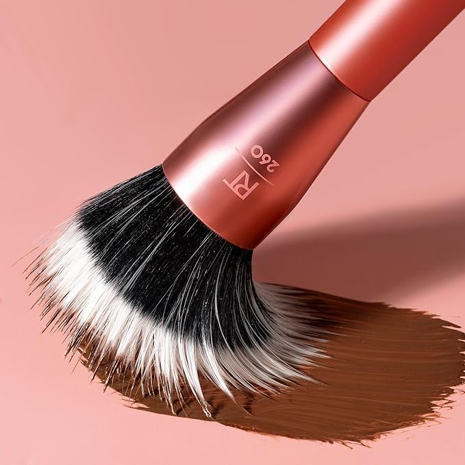 Real Techniques Extra Big Stippling Brush, Large Makeup Brush for Liquid & Cream Foundation, BB/CC Cream, Skin Tints, XL Oversized Brush, Cruelty-Free, Synthetic Bristles, 1 Count
