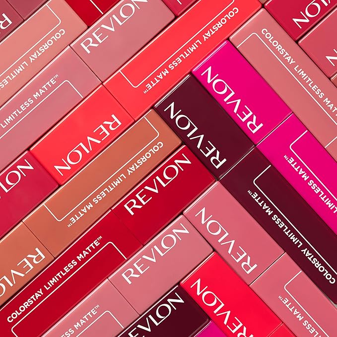 Revlon ColorStay Limitless Matte Liquid Lipstick, Vegan Formula, No-Budge, Longwear Lip Color, Long Lasting, Lightweight/Comfortable, Waterproof, 002 Poster Child, 0.17 fl oz