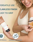 Ultra Soft Self Tanner Brush - Kabuki Brush for Body Foundation & Makeup, Blending Applicator for Tanner, Self Tanning Mitt, Achieves Sunless Streak-Free Fake Tan, Durable & Easy to Clean