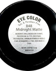 Midnight Matte Deep Navy Blue Pressed Powder Single Vegan Eyeshadow; Talc, Paraben & Cruelty Free