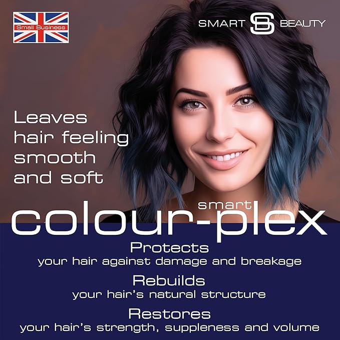 Blue Black Hair Dye Permanent with Anti-Breakage Plex Hair Care, Vegan Hair Dye & Cruelty-Free, 100% Grey Coverage, Midnight Blue, For All Hair Types. Smart Beauty