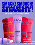 NYX PROFESSIONAL MAKEUP Smushy Matte Lip Balm, Tinted Lip Moisturizer with Soft, Matte Finish - Smudge Fudge (Chocolate Brown)