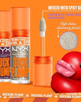 NYX PROFESSIONAL MAKEUP Duck Plump High Pigment Lip Gloss, Lip Plumper Gloss with Spicy Ginger - Quazy Silver
