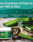 Allurials 99.75% Pure & Organic Aloe Vera Gel - Made in USA, Clinically tested & Dermatologist approved, Hydrates & Heals Dry & Damaged Skin & Hair- 12 Oz