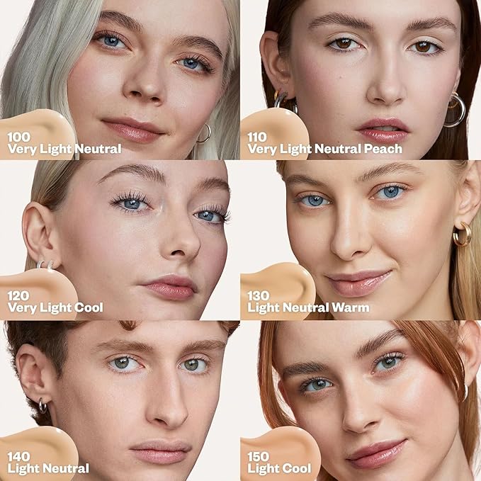 Kosas Revealer Skin-Improving Foundation with SPF 25 Protection - Hydrate, Brighten, Soothe, Plump, Protect Skin - Smoothing Texture, Natural Finish and Clean Formula - Light Neutral Warm 130