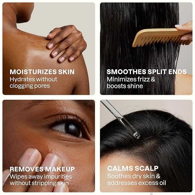 Cliganic Organic Jojoba Oil 16 oz, 100% Pure | Bulk, Natural Cold Pressed Unrefined Hexane Free for Hair & Face | Base Carrier Oil