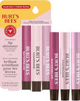Burt's Bees Lip Shimmer Pink Collection, Tinted Lip Balm Stick, Moisturizing for All Day Hydration with Natural Glowy Pigmented Finish & Buildable Color, 3 Shades; Value Pack, 3 Tubes x 0.09 Oz