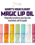 Juvia's Place Magic Lip Oil - Black Cherry - Smooth, Hydrating w/Vitamin E for Soft, Glossy, Juicy Lips - Infused with Fruit Extracts - Tinted, Shimmering, Lightweight & Non-sticky Lip Oil for Summer