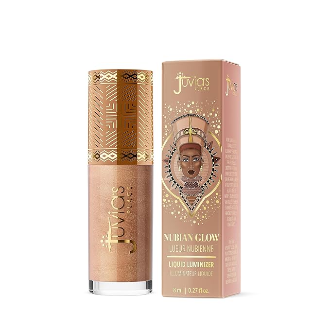 Juvia's Place Nubian Glow Liquid Luminizer Golden Hour - Radiant Highlighter Makeup Glowy Tint Daily Dewy Luminous Beauty Creamy Bronzing Skincare Radiating Brightening Natural Shine Face & Cheeks