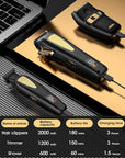 Zeuti Hair Clippers,Mens Beard Trimmer,Electric Razor for Men,Professional Hair Cutting Kit & Zero Gap T-Blade Trimmer & 7500 RPM Foil Shaver with LCD Display,Mens Gift