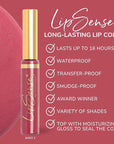SeneGence LipSense Sassy Z Liquid Lipstick and Glossy Clear Lip Gloss Duo – 18HR Wear, Hydrating, Waterproof, Transfer-Proof