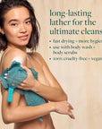 EcoTools Exfoliating Bath Net, Inspired by African Bath Net Sponge, Exfoliates & Cleanses Whole Body, Flexible & Reusable, Eco-Friendly Body Scrubber, Vegan & Cruelty-Free, 1 Count