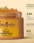 SheaMoisture Shea Sugar Body Scrub For Moisturize And Restore Dry Skin Raw Shea Butter Deeply Moisturizing Body Scrub With 24h Shea Moisture Nutrients 12 oz