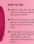 LAWLESS Forget the Filler Lip Plumping Line Smoothing Tinted Balm, Juicy Watermelon, Pink, 0.1 Ounce / 2.9 ml