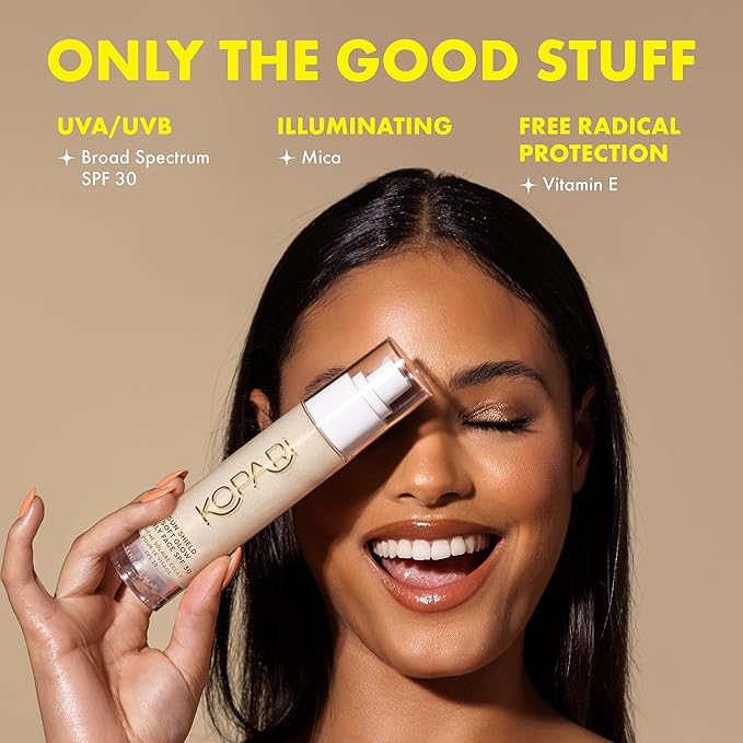 Kopari Sun Shield Soft Glow Daily Face SPF 30 & Golden Sunglaze Sheer Body Mist Sunscreen SPF 50