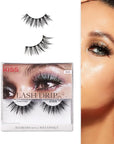 KISS Lash Drip False Eyelashes, Spiky X Boosted Volume, Unique Wet Look Hydrated Effect, Multi-Length Rewearable Fake Eyelashes, Wispy Crisscross Lash Pattern, Style ‘Drenched’, 1 Pair