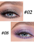 Boobeen Eyeshadow Stick Pencil Crayon Waterproof Cream Eyeshadow Glitter Eye Makeup, Easy to Use (02# + 08#)