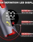 FADEKING Professional 5-Star Cordless ASTRO Clipper for Men - Adjustable Blending, LED Display, Quality Travel Case
